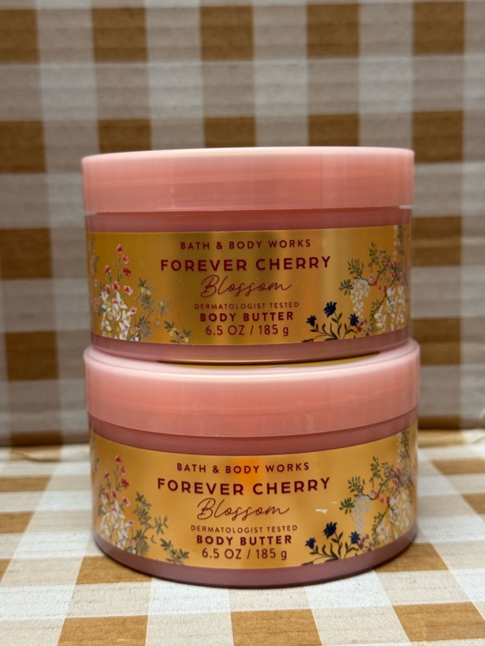 NEW B&BW (2) Forever Cherry Blossom 6.5 Oz each Body Butter, 48 hr moisture